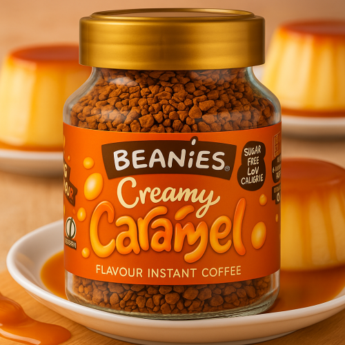 Разтворимо кафе Beanies с аромат на крем карамел, 50гр.