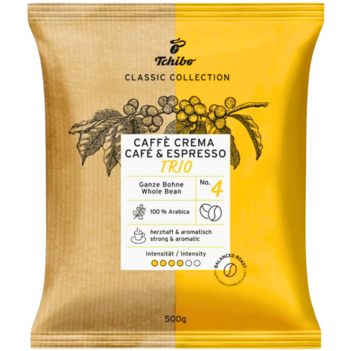 Кафе на зърна Тchibo Caffe Crema Trio N4, 0.5кг