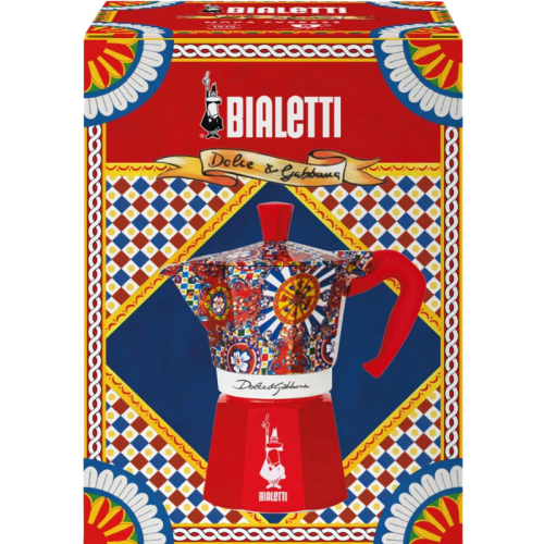 Кафеварка Dolce-Gabbana Bialetti Moka Express за 3 чаши, 130мл. червен