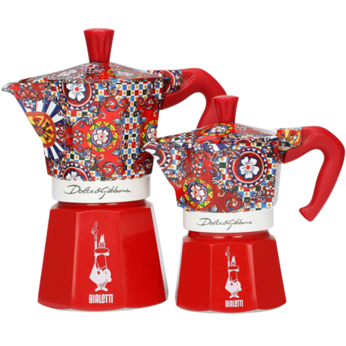 Кафеварка Dolce-Gabbana Bialetti Moka Express за 3 чаши, 130мл. червен