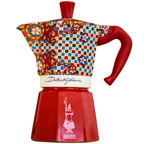 Кафеварка Dolce-Gabbana Bialetti Moka Express за 3 чаши, 130мл. червен