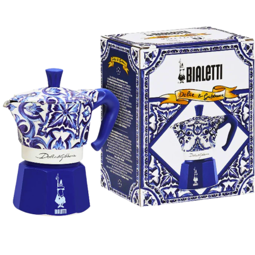 Кафеварка Dolce-Gabbana Bialetti Moka Express за 3 чаши, 130мл. син
