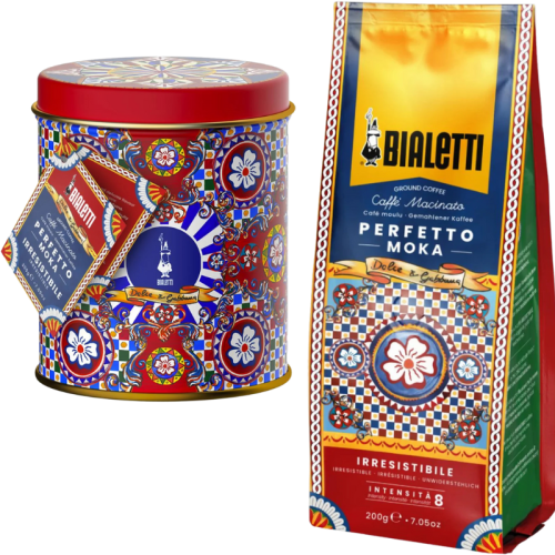 Мляно кафе Dolce-Gabbana Perfetto Moka Irresistibile 200гр+ подарък кутия за кафе, червен