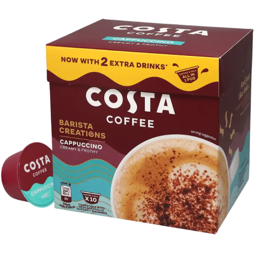 Кафе капсули Costa Capupuccino съвместими с Dolce Gusto, 10 капсули