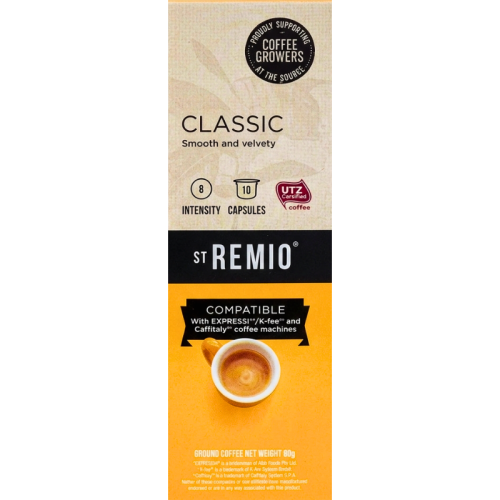 Кафе капсули St.Remio Classic съвместими с Caffitaly, 10 капсули