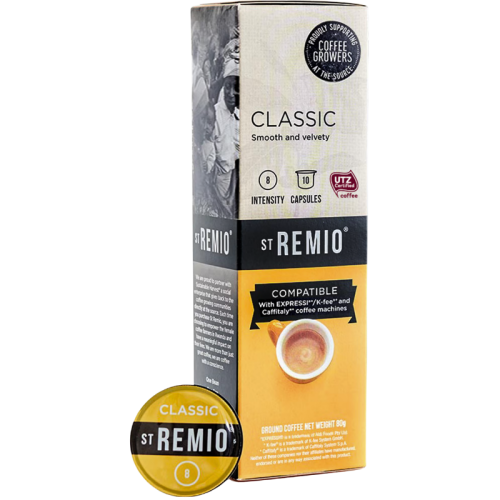 Кафе капсули St.Remio Classic съвместими с Caffitaly, 10 капсули