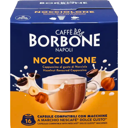 Кафе капсули Borbone Cappuccino Лешник съвместими с Dolce Gusto, 16 капсули