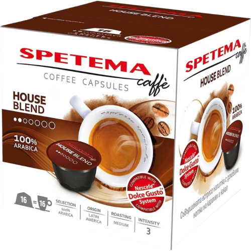 Кафе капсули Spetema House Blend съвместими с Dolce Gusto, 16 капсули