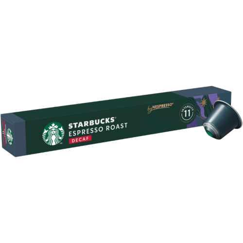 Кафе капсули Starbucks Espresso Roast Decaffeinated безкофеин съвместими с Nespresso, 10 капсули