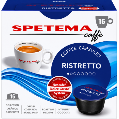 Кафе капсули Spetema 2 кутии Intenso с подарък 1 кутия Ristretto съвместими с Dolce Gusto, 48 капсули