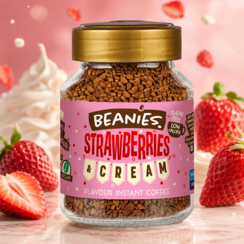 Разтворимо кафе Beanies с аромат на ягоди и сметана, 50гр.