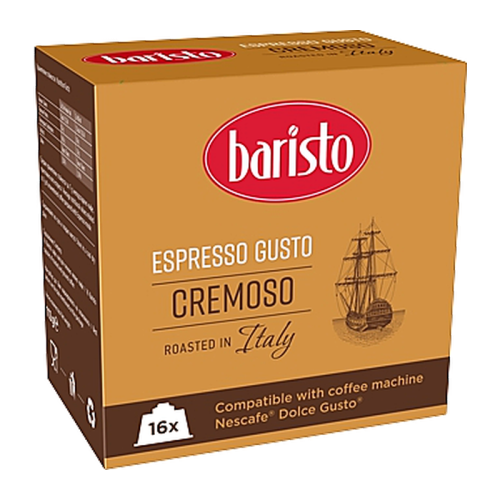Кафе капсули Baristo Espresso Gusto Cremoso, Dolce Gusto, 16 бр.