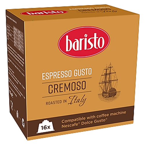 Кафе капсули Baristo Espresso Gusto Cremoso, Dolce Gusto, 16 бр.
