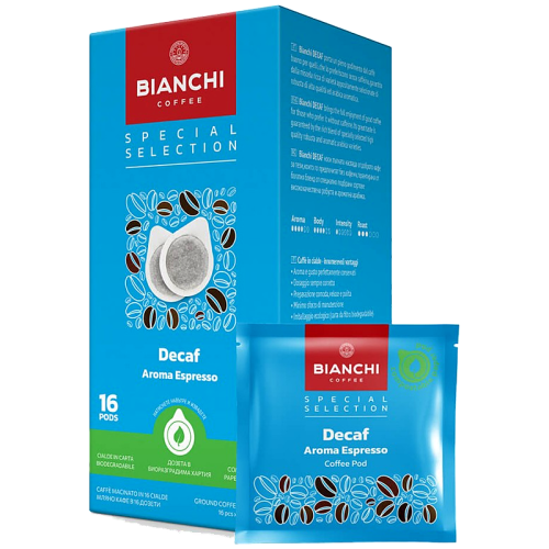 Кафе дози Bianchi Decaf Aroma Espresso E.S.E., 16 бр., без кофеин