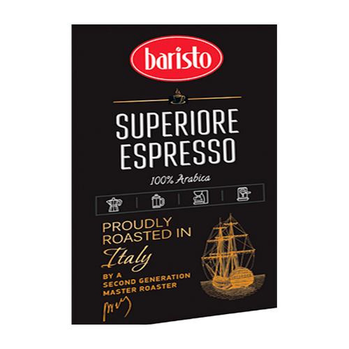 Мляно кафе Baristo Superiore Espresso, 0.250 кг, 100% Арабика