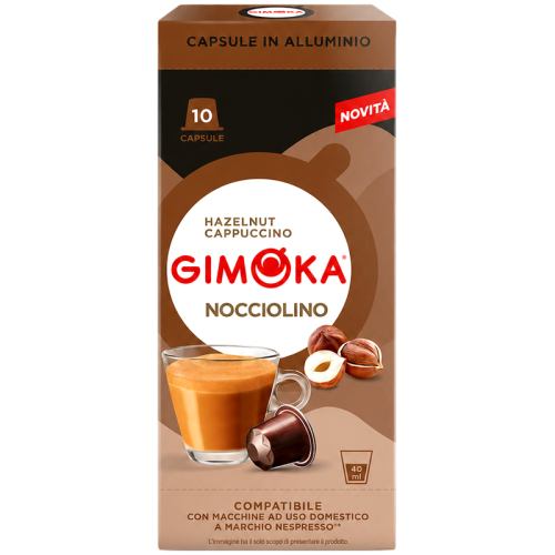 Кафе капсули Gimoka Nocciolino съвместими с Nespresso,10 бр.