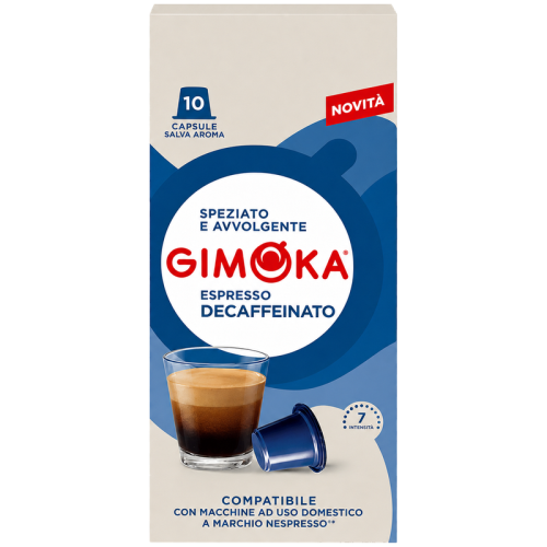 Кафе капсули Gimoka Soave Decaffeinato за Nespresso Original, 10 бр., без кофеин