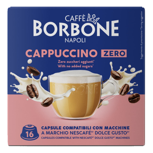 Кафе капсули Borbone Cappuccino Zero без добавена захар, Dolce Gusto, 16 бр.