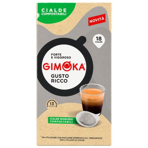 Кафе дози Gimoka Gusto Ricco E.S.E., 18 бр., 100% Робуста