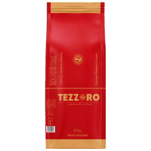 Кафе на зърна Tezzoro Espresso Classico червено, 1 кг