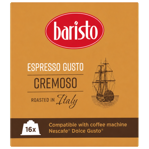 Кафе капсули Baristo Espresso Gusto Cremoso, Dolce Gusto, 16 бр.