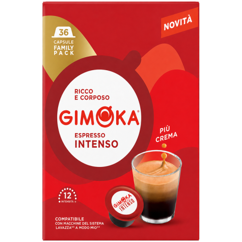 Кафе капсули Gimoka Espresso Intenso за Lavazza A Modo Mio, 36 бр.