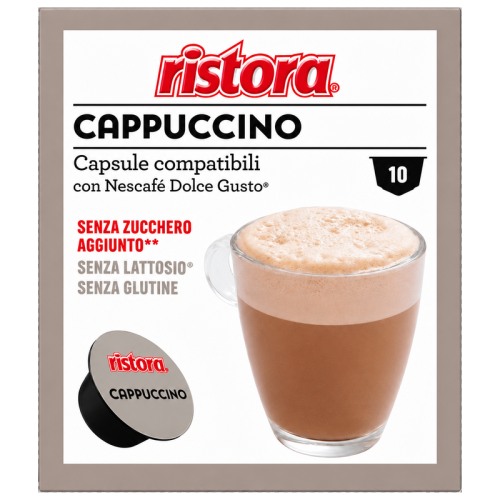 Капсули Ristora Cappuccino без лактоза и без добавена захар за Dolce Gusto, 10 бр.