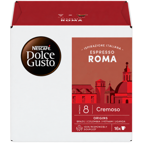 Кафе капсули Nescafe Dolce Gusto Espresso Roma, 16 бр. – оригинални капсули с интензитет 8
