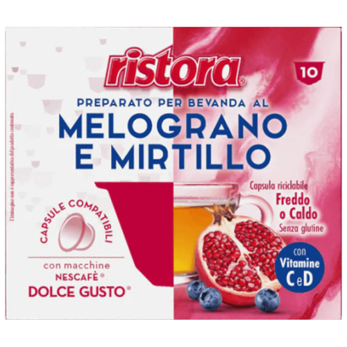 Чай капсули Ristora с нар и боровинка за Dolce Gusto, 10 бр.
