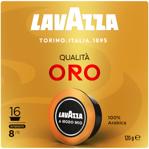 Кафе капсули Lavazza A Modo Mio Qualità Oro 16 бр. – 100% Арабика, интензитет 8/13