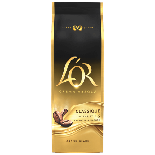 Кафе на зърна L’OR Crema Absolu Classique 500 г – предна опаковка