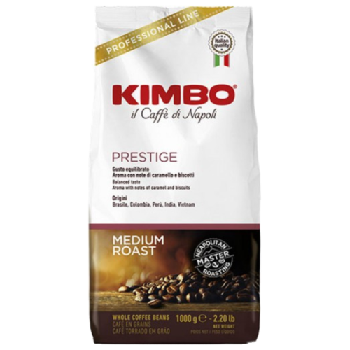 Kimbo Prestige Professional Line, кафе на зърна 1 кг – лицева страна на опаковката