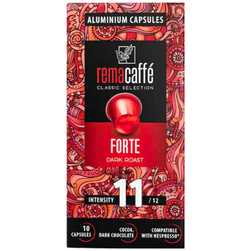 REMACAFFÉ Forte – 10 капсули за Nespresso Original, червена кутия